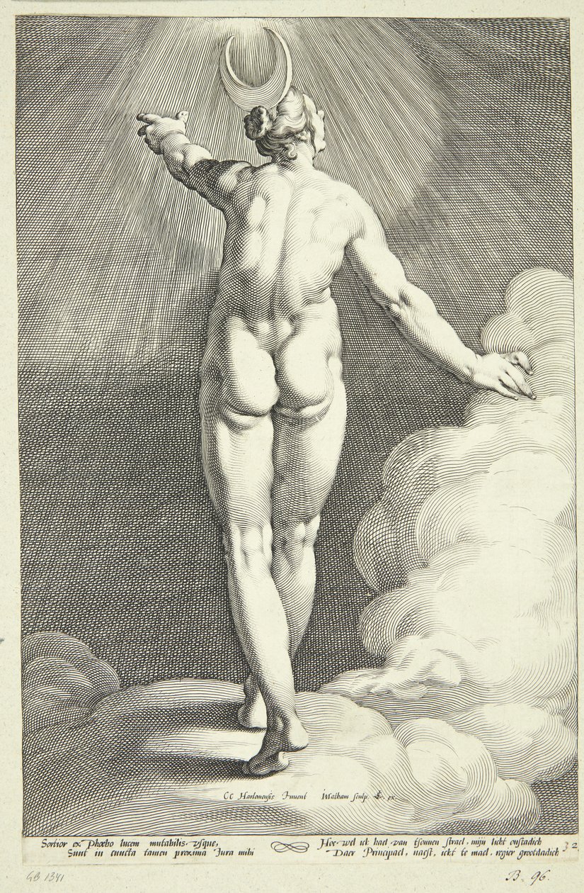Diana jako Luna autorstwa Jacob Matham