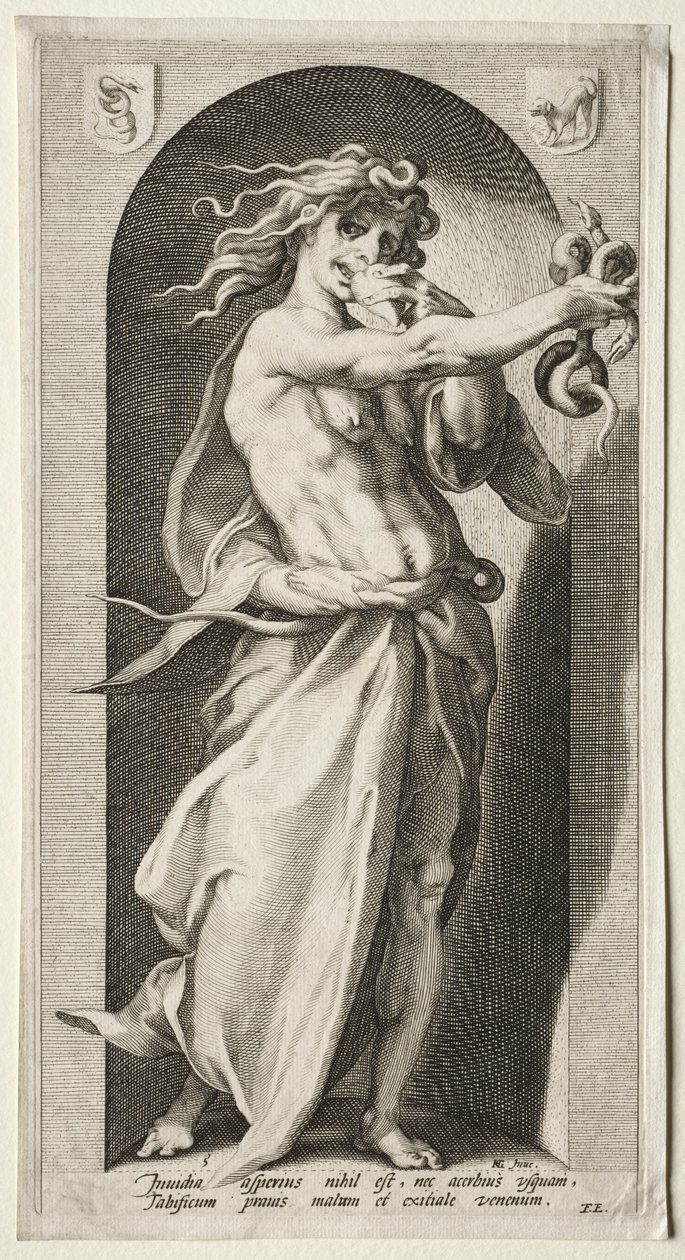 Zazdrość, 1593. autorstwa Jacob Matham