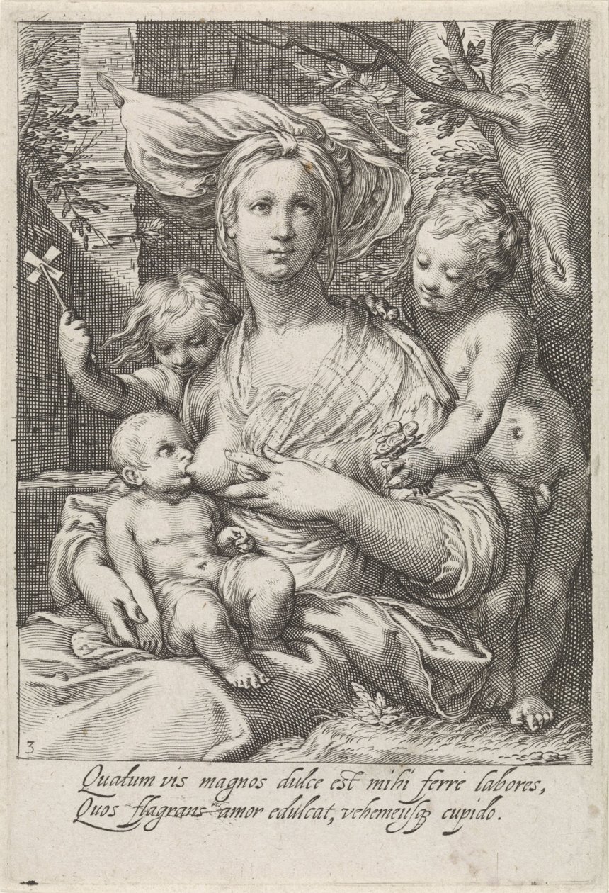 Miłość (Caritas) autorstwa Jacob Matham