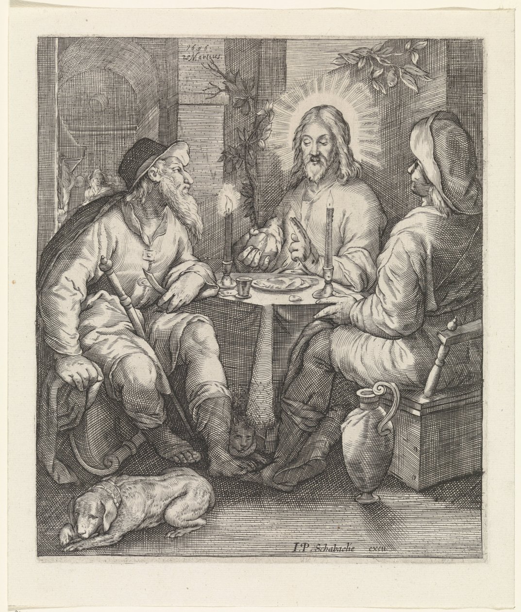 Posiłek w Emaus autorstwa Jacob Matham