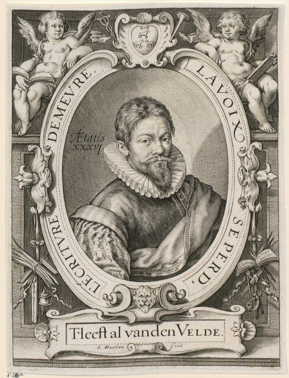 Portret Jana van de Velde Starszego autorstwa Jacob Matham