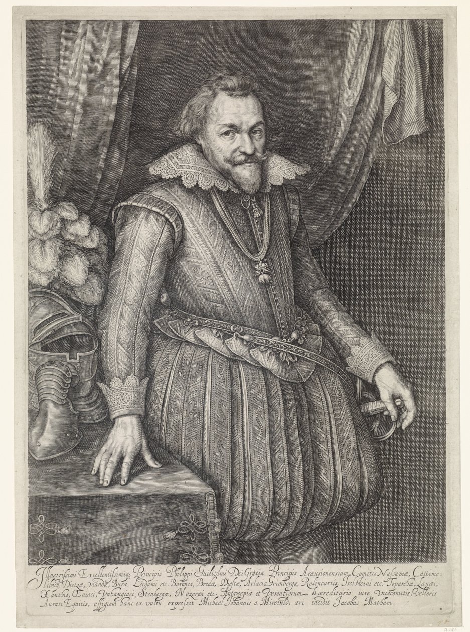 Portret Philipa Willema, księcia Orange autorstwa Jacob Matham