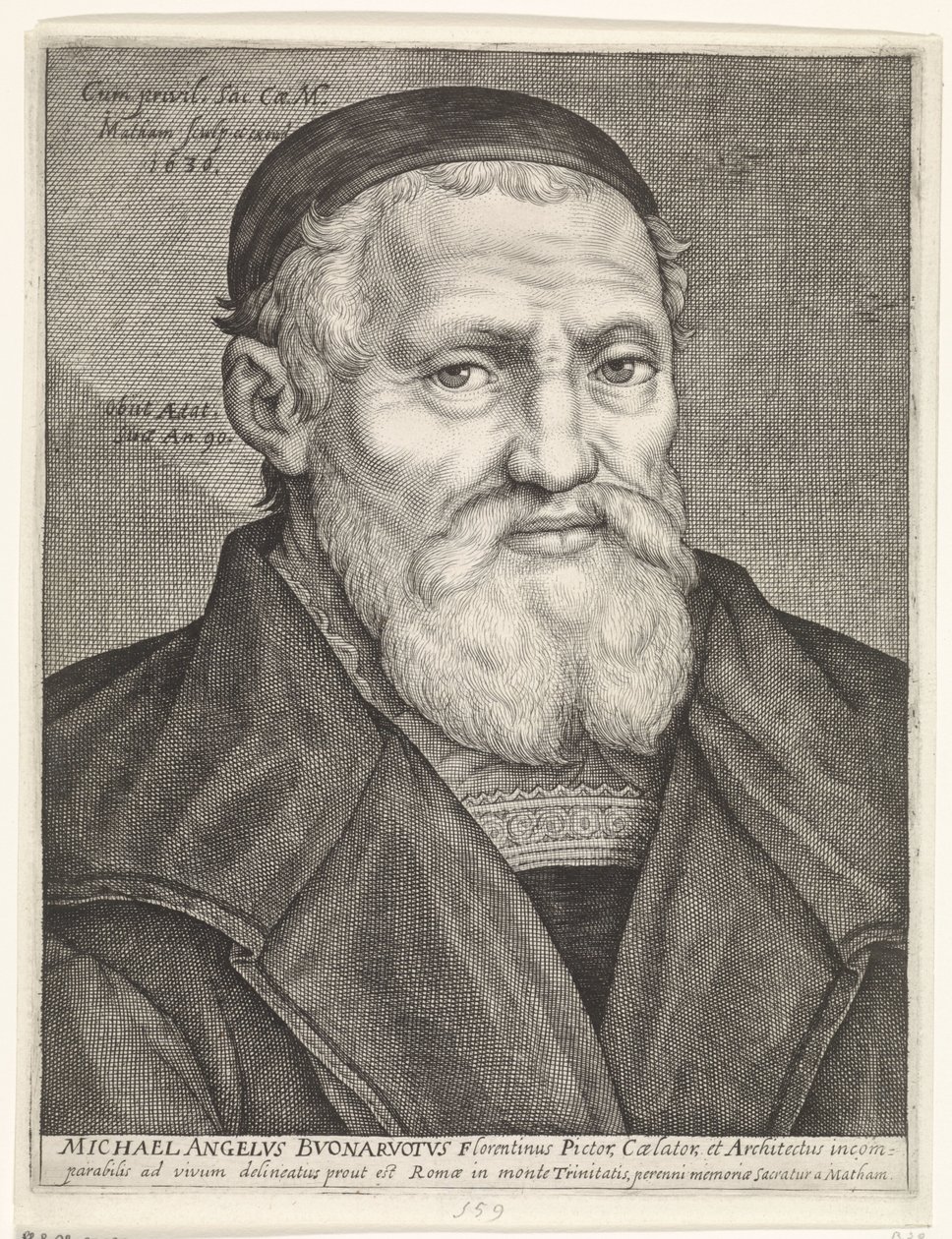 Portret Michała Anioła autorstwa Jacob Matham