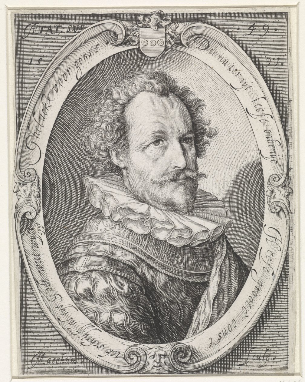 Portret nieznanego mężczyzny w wieku 49 autorstwa Jacob Matham