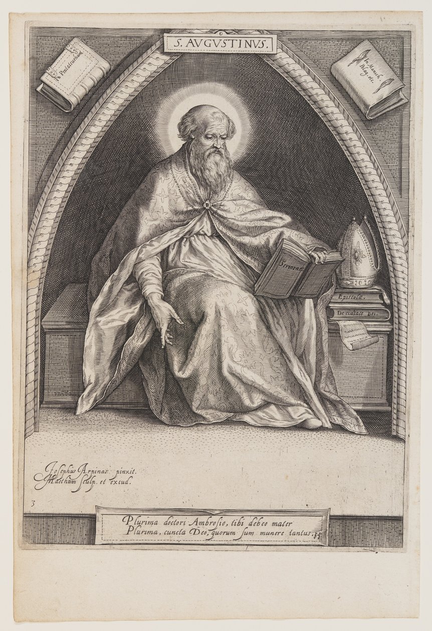 Augustyn, z Ojców Kościoła autorstwa Jacob Matham