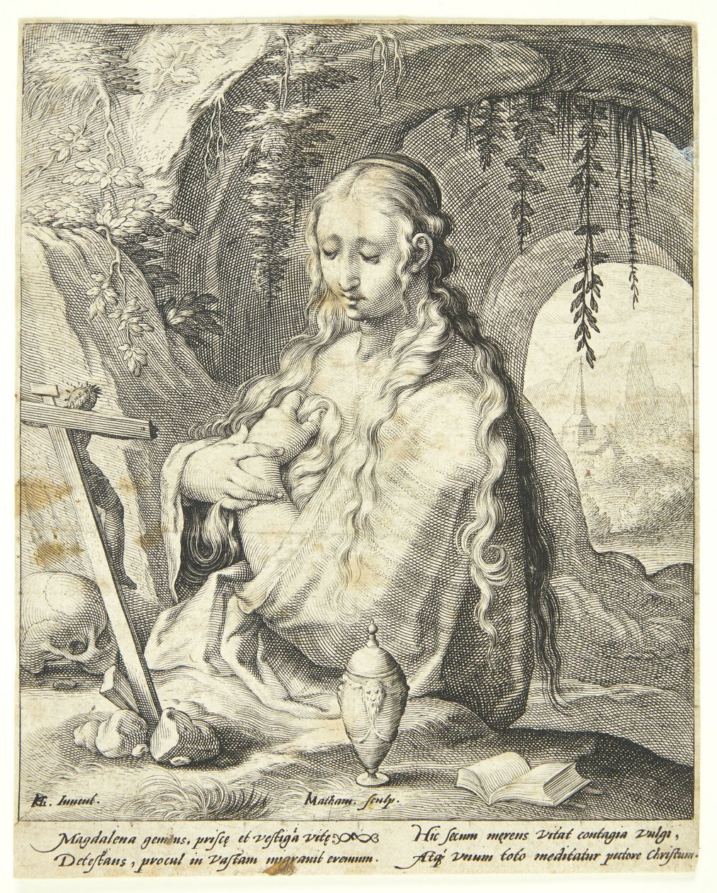 Św. Maria Magdalena skruszona autorstwa Jacob Matham