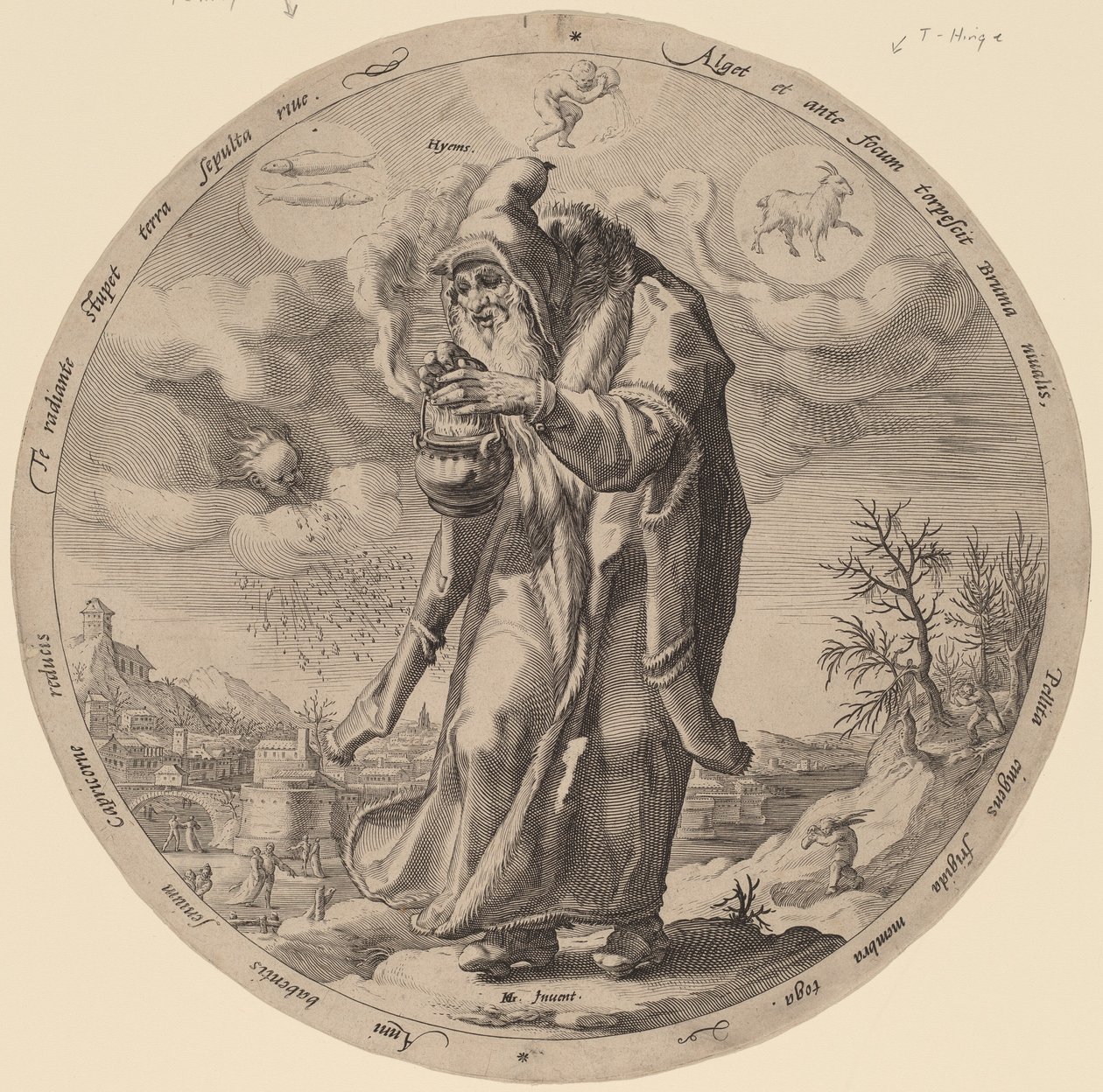 Zima autorstwa Jacob Matham after Hendrik Goltzius