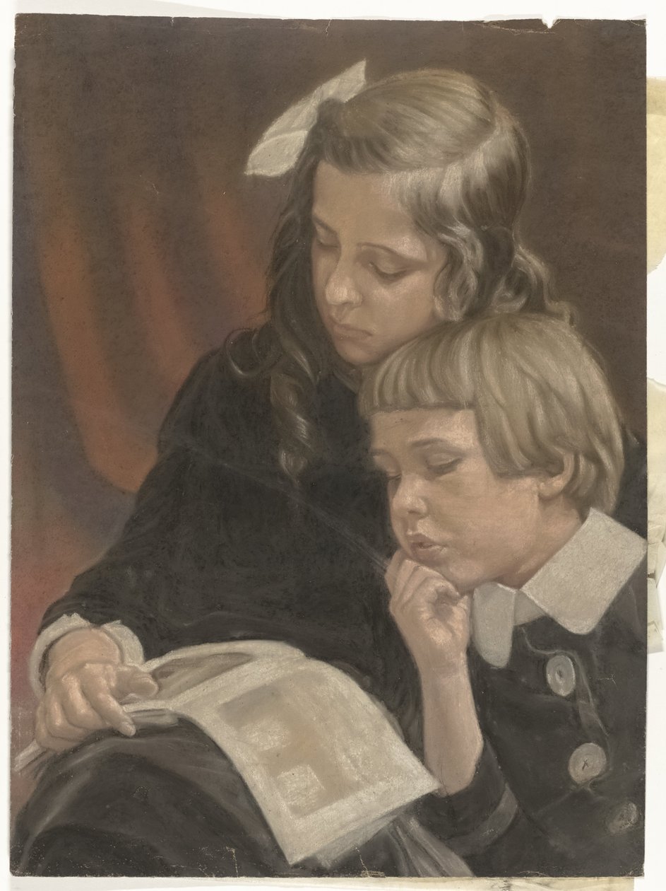 Portret van Mies en Co Merkelbach autorstwa Jacob Merkelbach