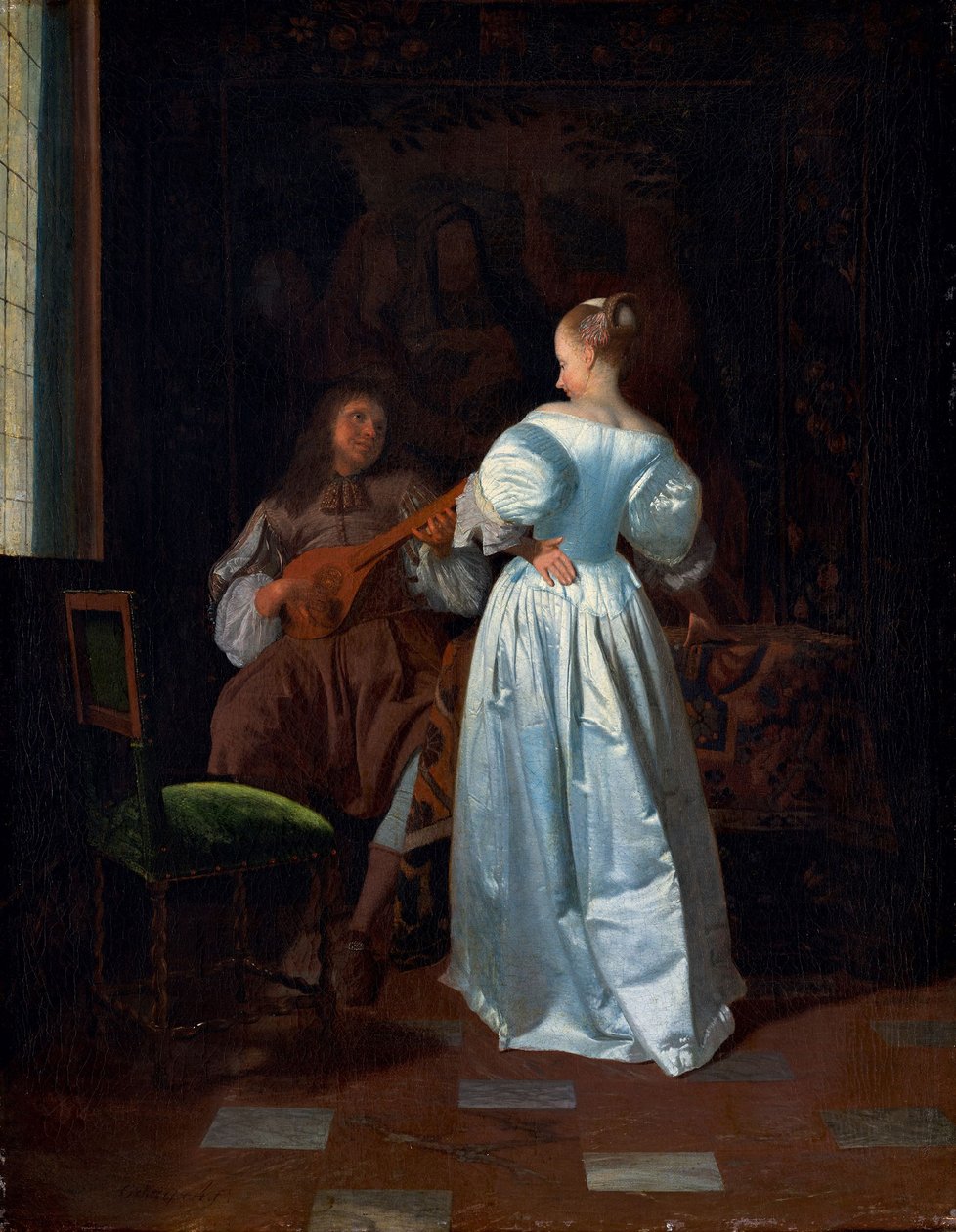 Serenada, ok. 1669 (olej na płótnie) autorstwa Jacob Ochtervelt