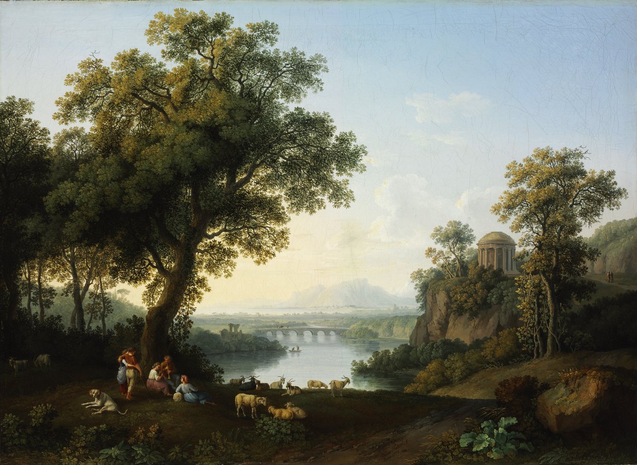 Riverside Landscape autorstwa Jacob Philipp Hackert