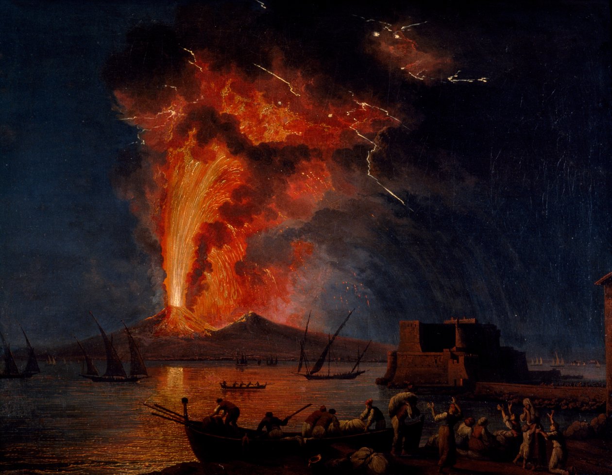 Erupcja Wezuwiusza autorstwa Jacob Philippe Hackert