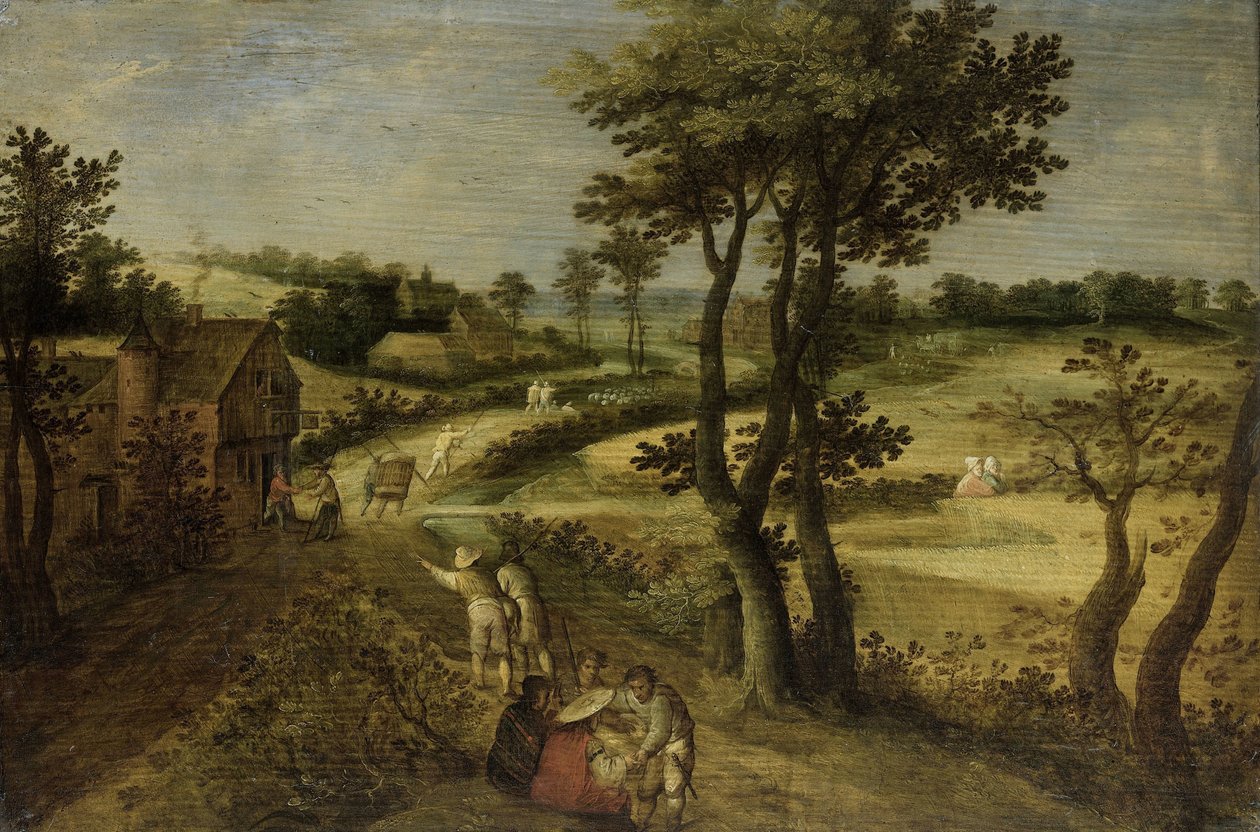 Krajobraz z polami kukurydzy autorstwa Jacob Savery (II) (attributed to)
