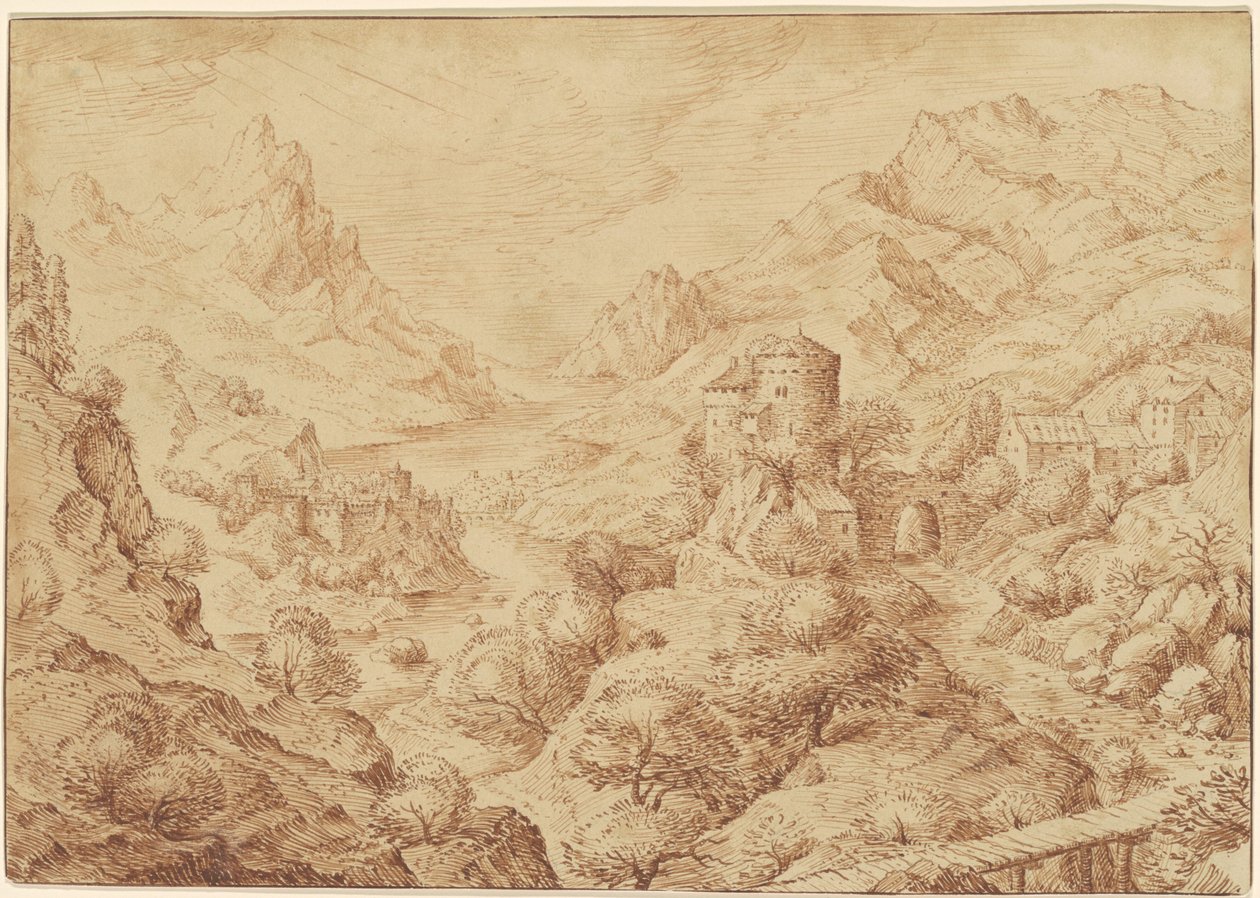 Panoramiczny krajobraz rzeki autorstwa Jacob Savery I