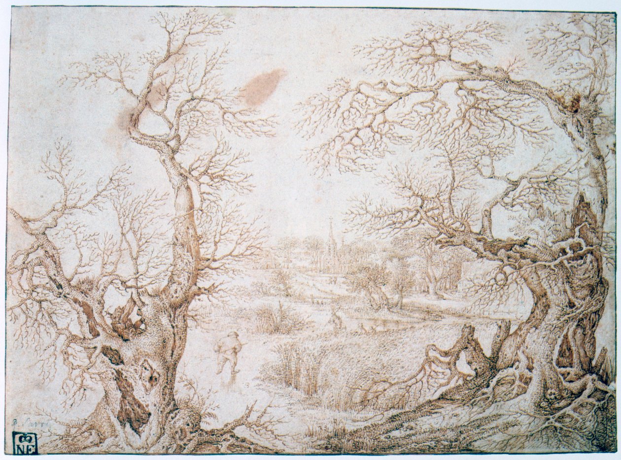 „Pejzaż zimowy”, c1565-1602 autorstwa Jacob Savery I