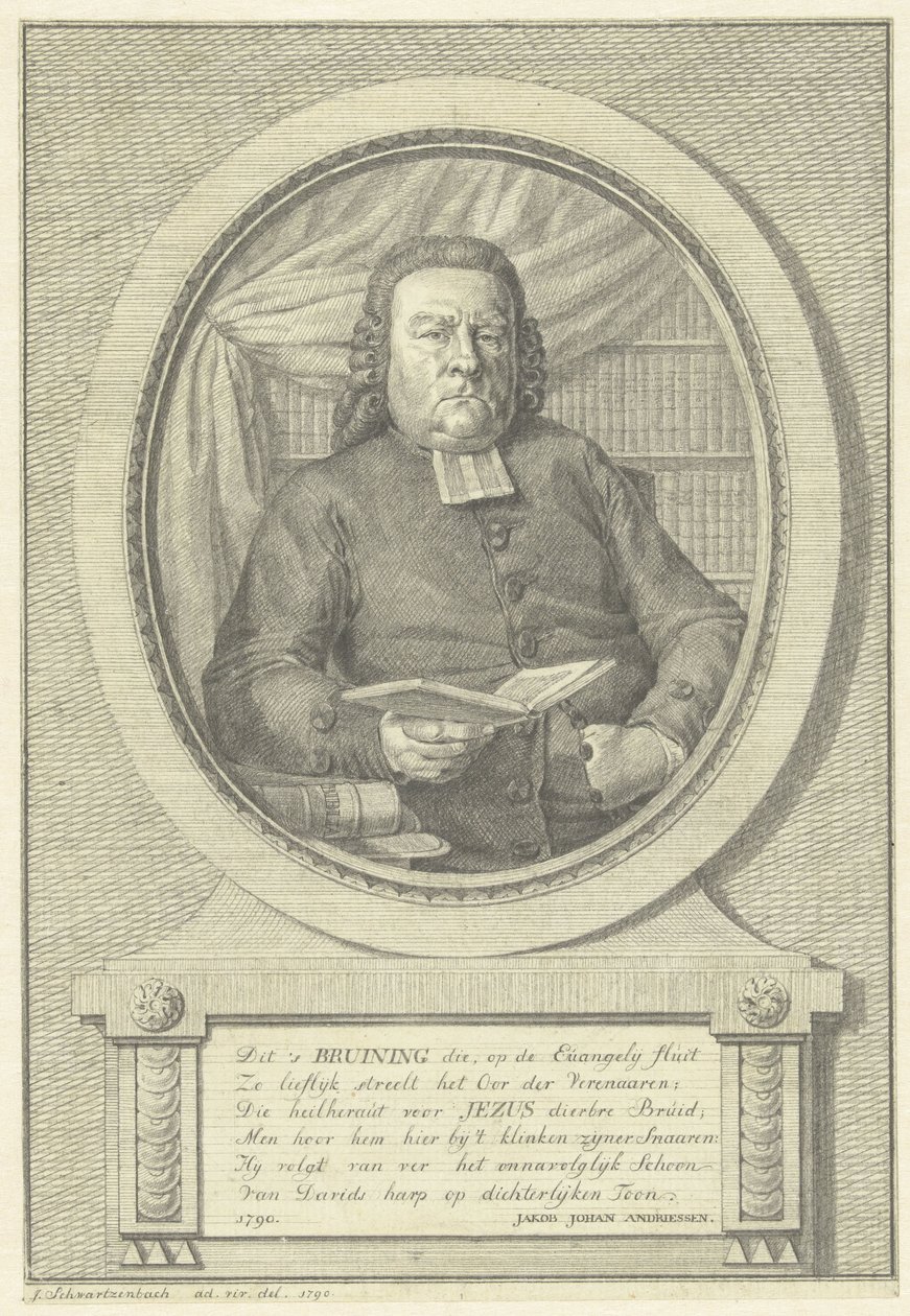 Portret Hermanusa Adrianusa Bruininga autorstwa Jacob Schwartzenbach