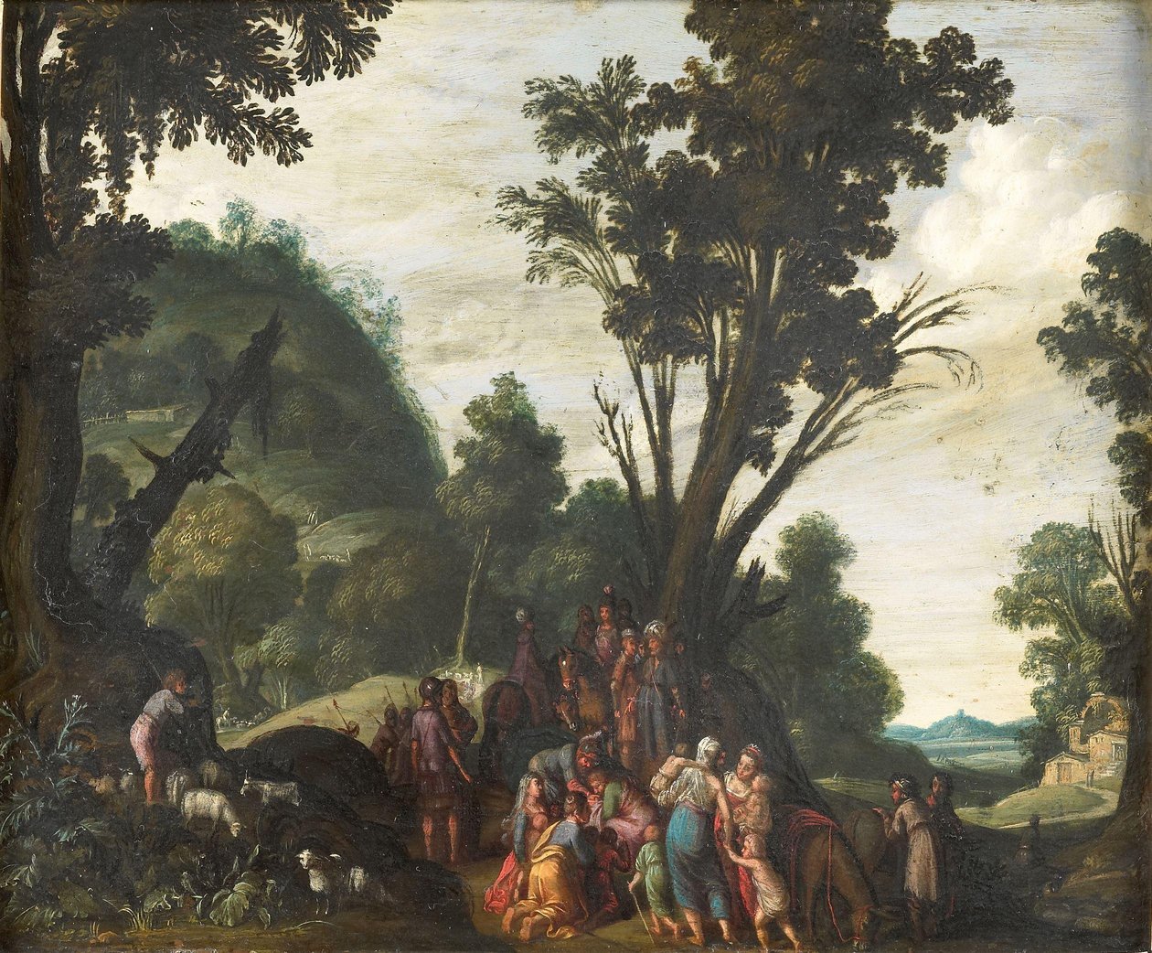 Spotkanie Jakuba i Ezawa (Rodzaju 33) autorstwa Jacob Symonsz Pynas (attributed to)