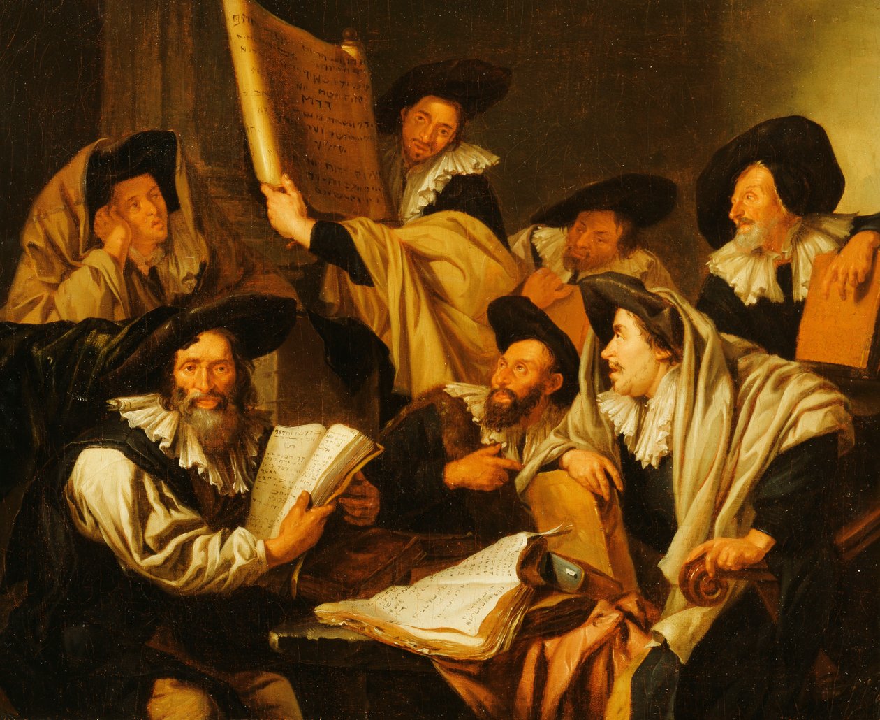 Spór rabiniczny, autorstwa Jacob Toorenvliet