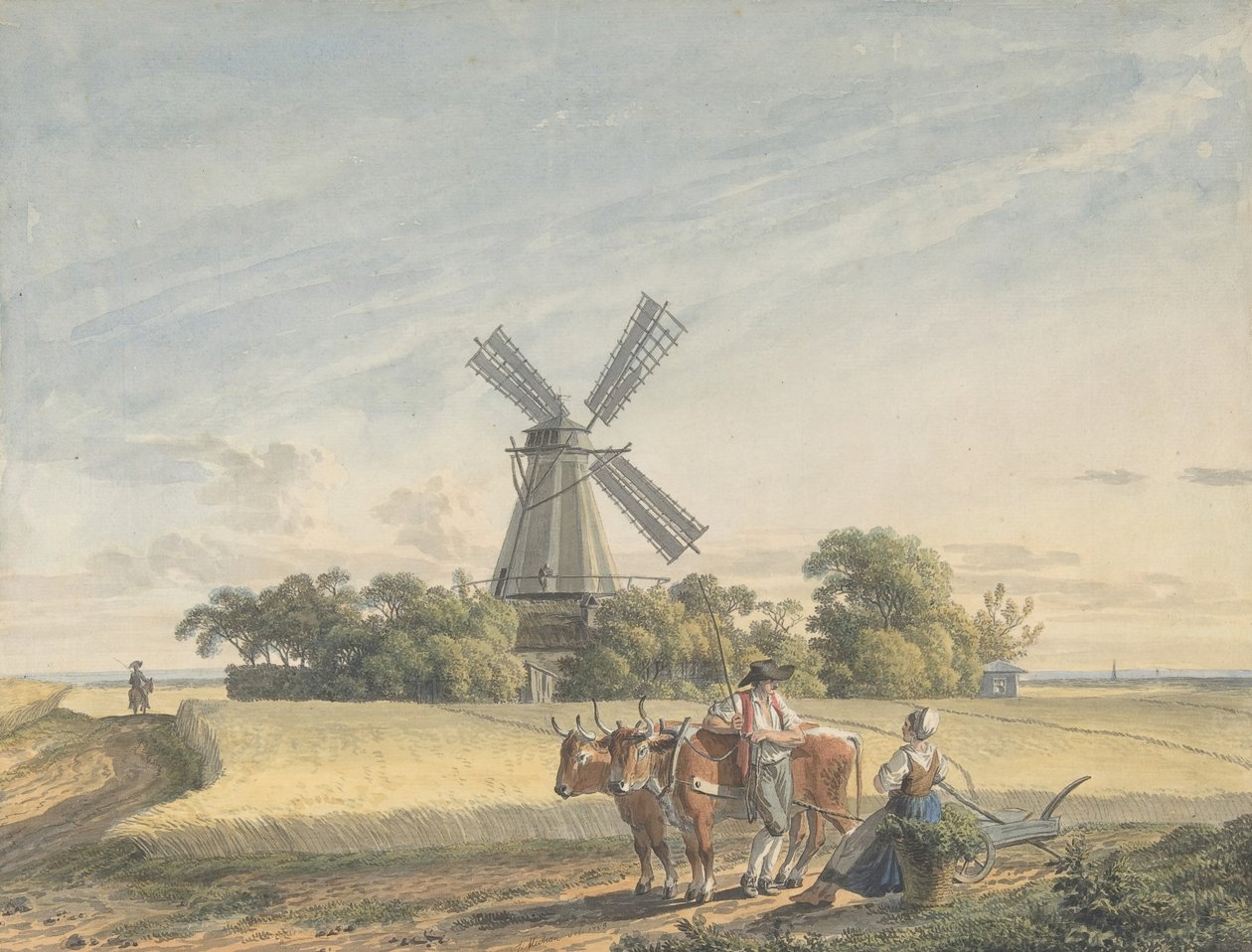 Krajobraz, 1785. autorstwa Jacob Wilhelm Mechau