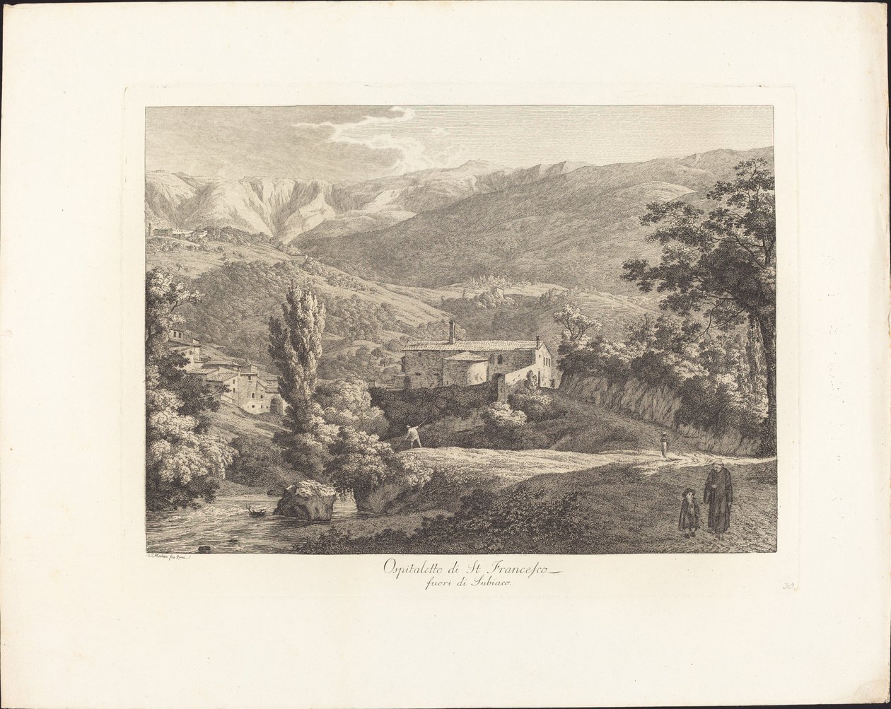 Ospitaletto di San Francesco, poza Subiaco autorstwa Jacob Wilhelm Mechau