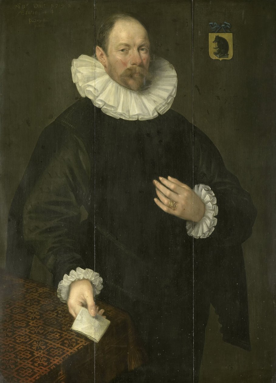 Portret Paulusa Cornelisza van Beresteyna (1548-1625), burmistrza Delft autorstwa Jacob Willemsz. Delff (I)