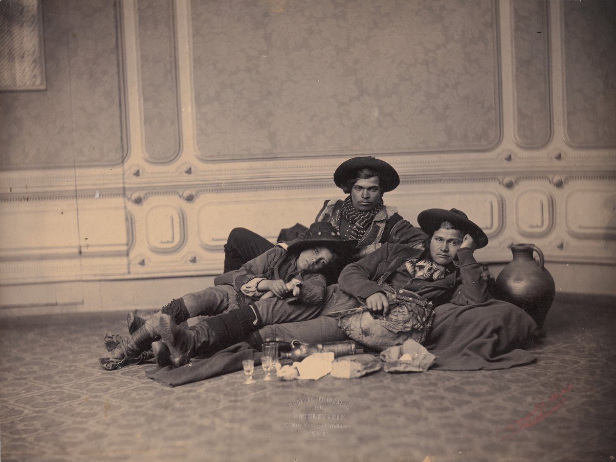 Pasterze pifferari z poczęstunkiem, ok. 1864 r. autorstwa Jacob Wothly