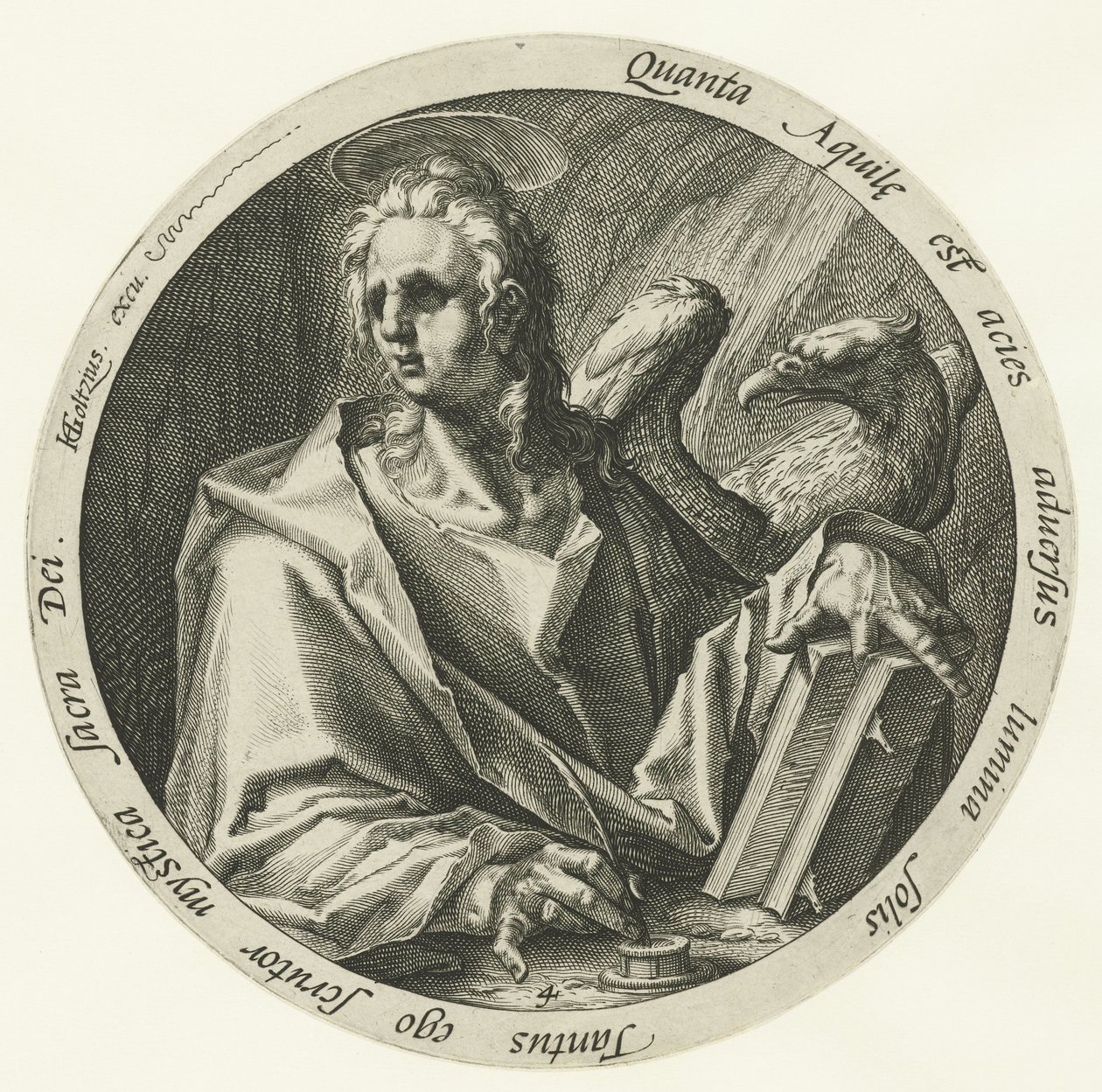 Ewangelista Jan Czterej ewangeliści (tytuł serii) autorstwa Jacob de Gheyn (II) (attributed to)