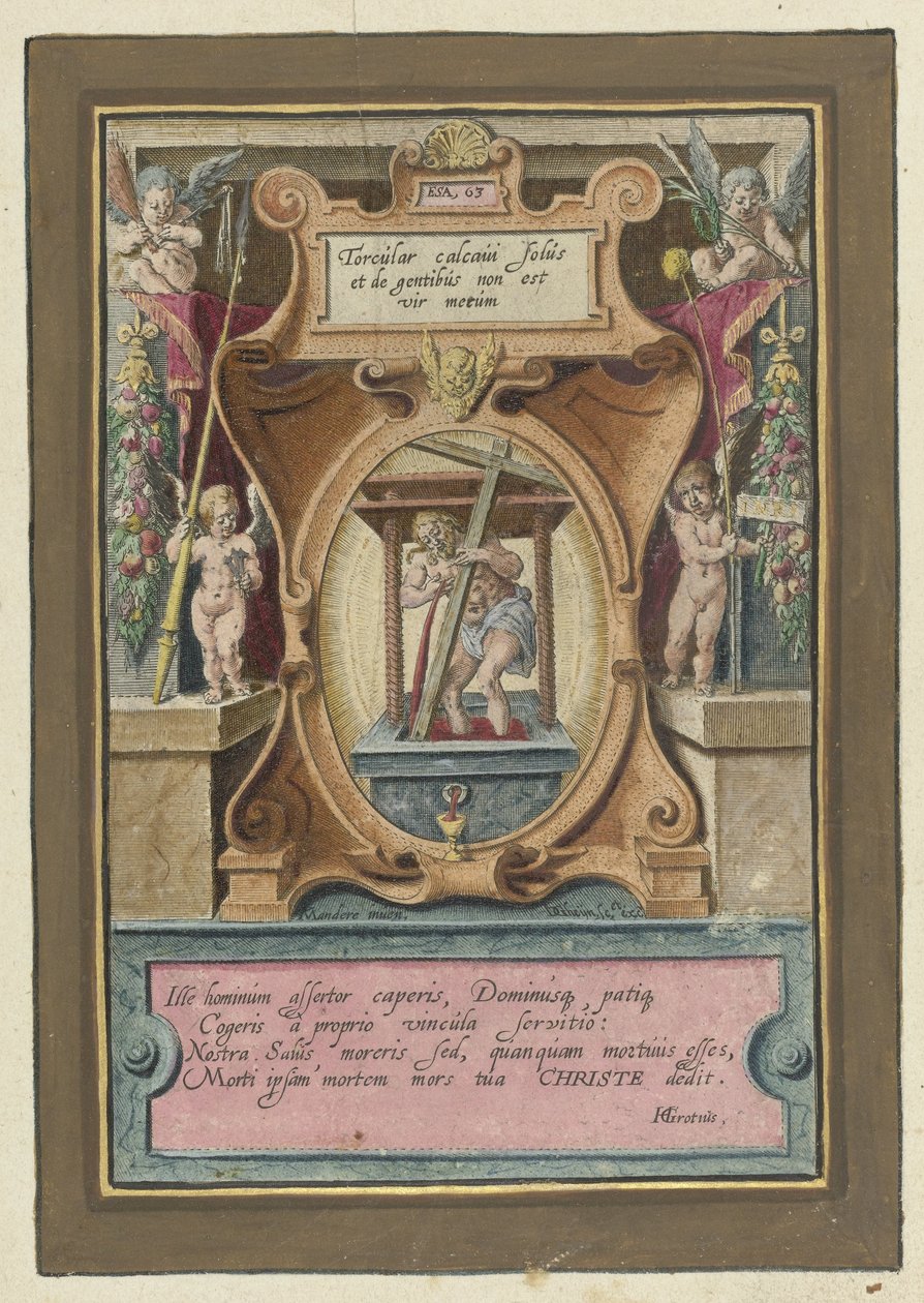 Chrystus w tłoczni wina Męka Chrystusa (tytuł serii) autorstwa Jacob de Gheyn (II)