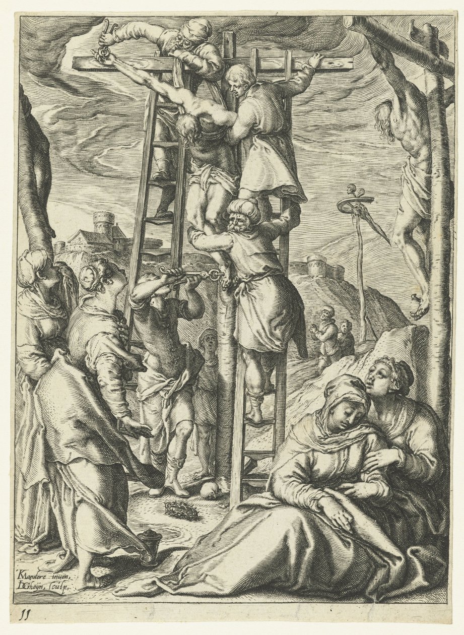 Zdjęcie z krzyża Cierpienie Chrystusa (tytuł serii) autorstwa Jacob de Gheyn (II)