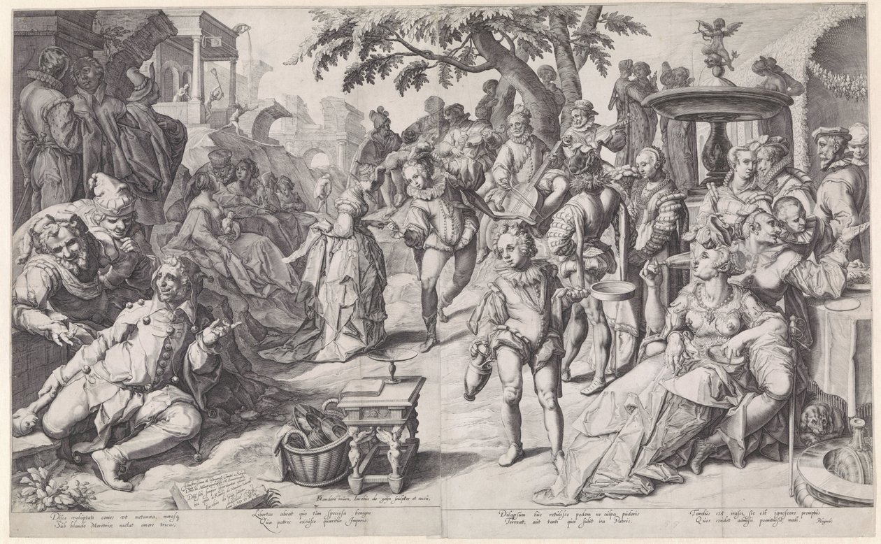 Syn marnotrawny trwoni pieniądze autorstwa Jacob de Gheyn (II)