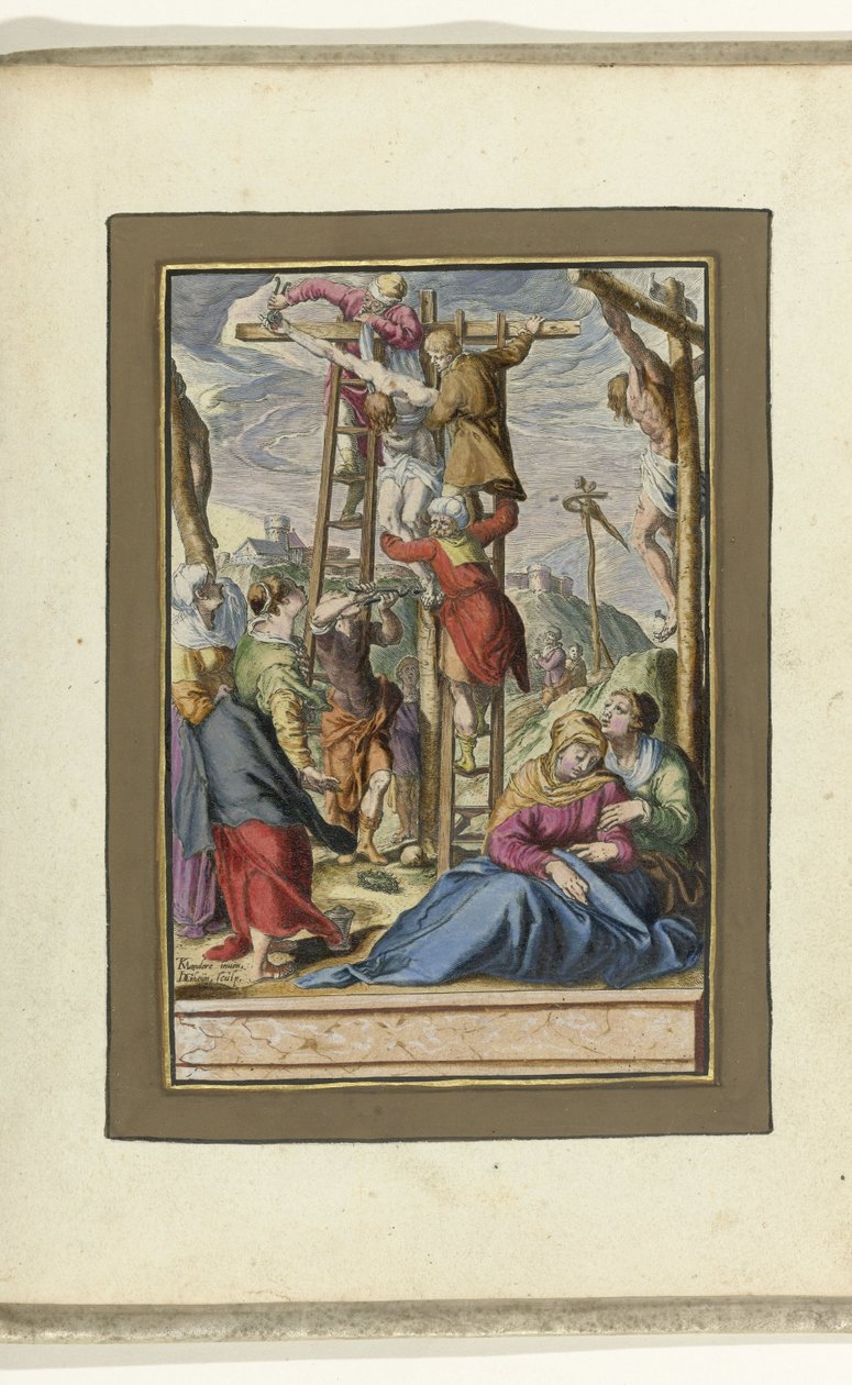 Krzyż biorąc Męka Chrystusa (tytuł serii) autorstwa Jacob de Gheyn (II)
