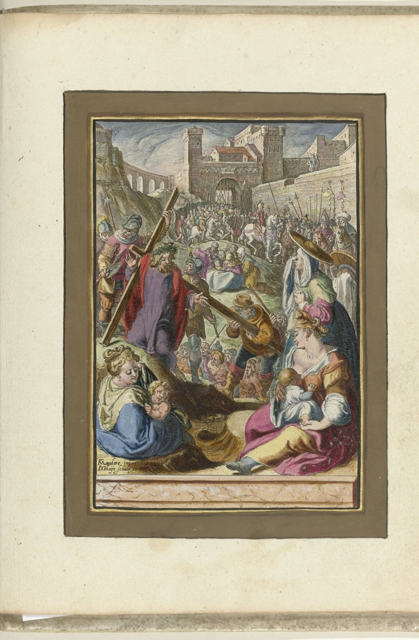 Łożysko krzyżowe Męka Chrystusa (tytuł serii) autorstwa Jacob de Gheyn (II)