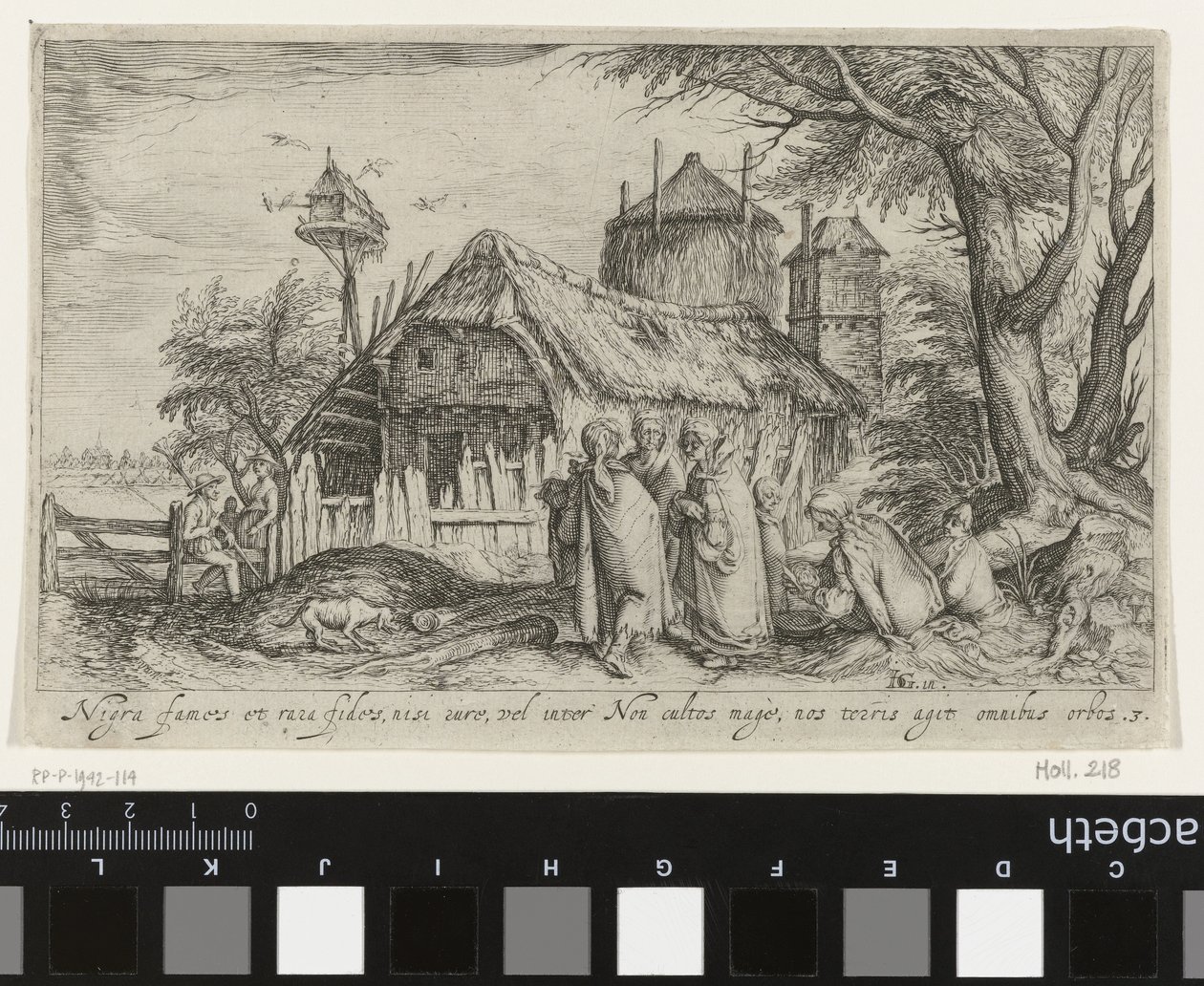 Krajobraz z Romami na farmie Krajobrazy (tytuł serii) autorstwa Jacob de Gheyn (II)