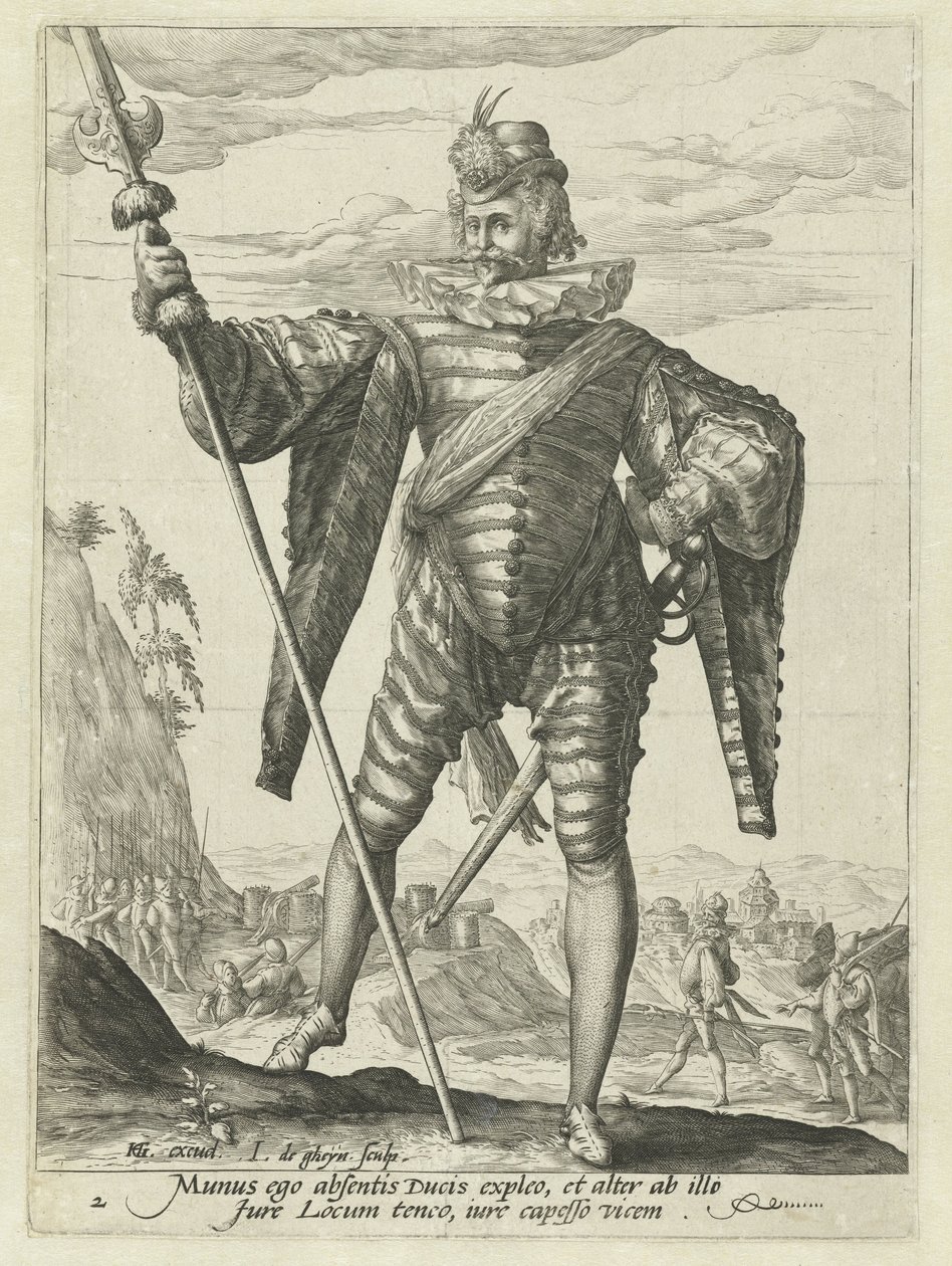 Podpułkownik Oficerowie i żołnierze (tytuł serii) autorstwa Jacob de Gheyn (II)