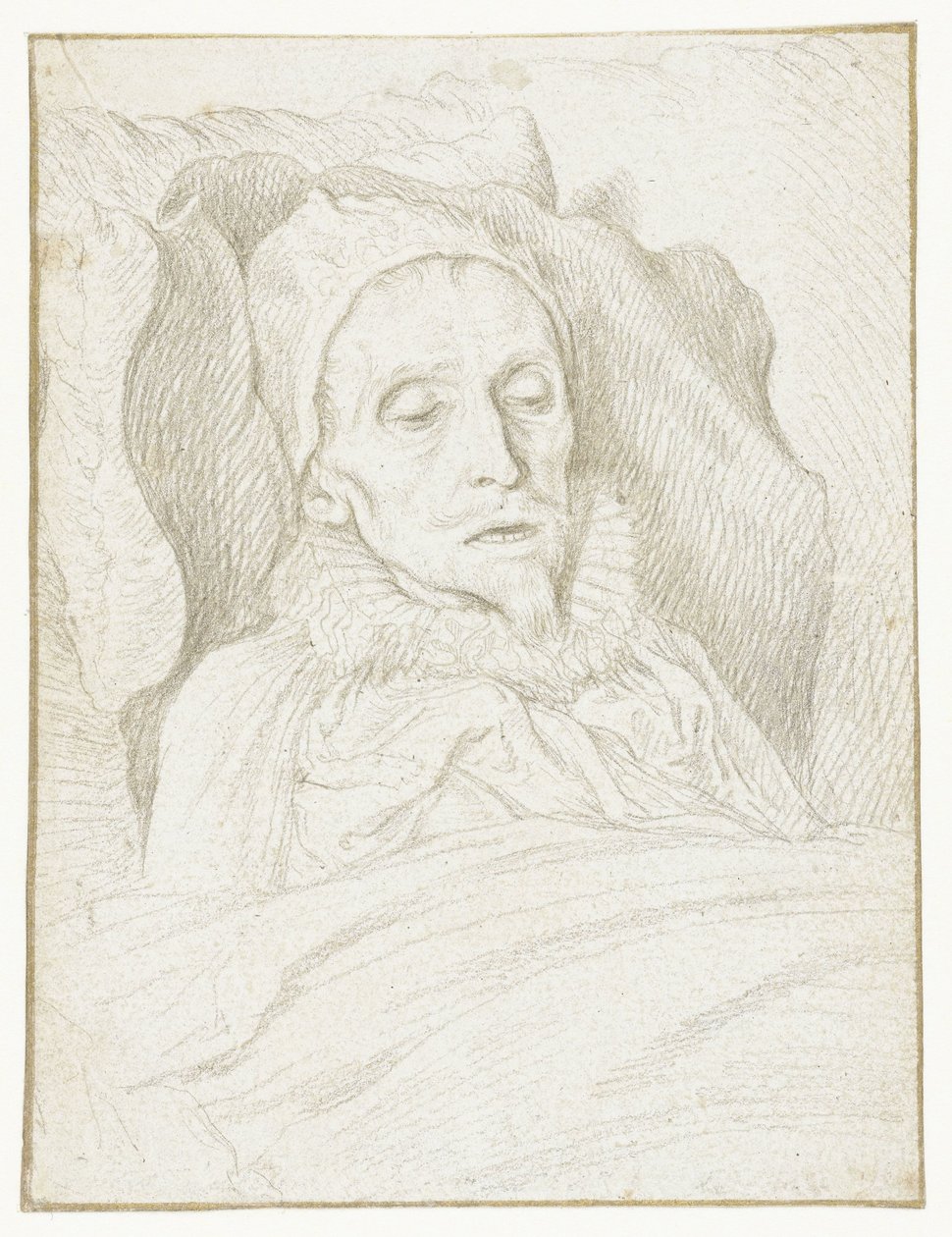 Portret księcia Maurycego na łożu śmierci autorstwa Jacob de Gheyn (II)
