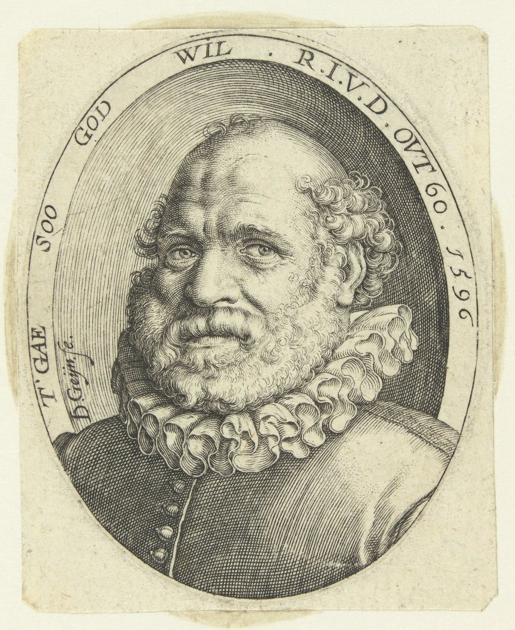Portret Rutgaerta Jansza. w wieku 60 autorstwa Jacob de Gheyn (II)