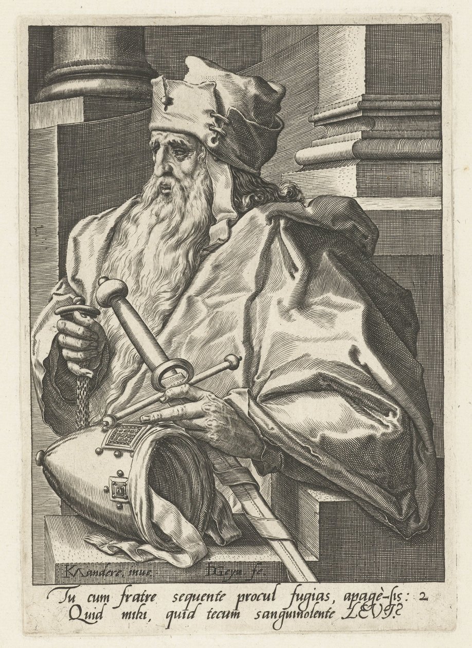przodek Levi Przodkowie Izraela (tytuł serii) Dwunastu synów Jakuba (tytuł serii) autorstwa Jacob de Gheyn (II)