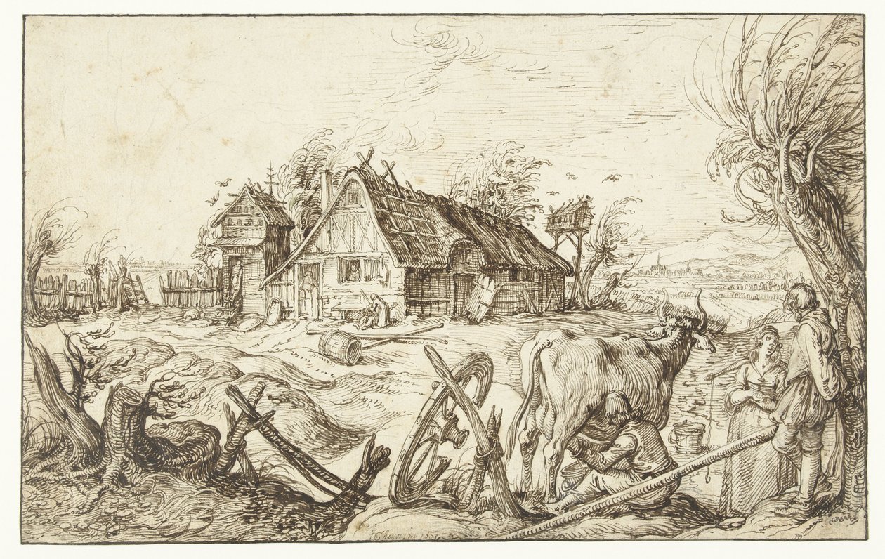 Farma Życie na farmie lub na wsi Życie na wsi (?) autorstwa Jacob de Gheyn (II)