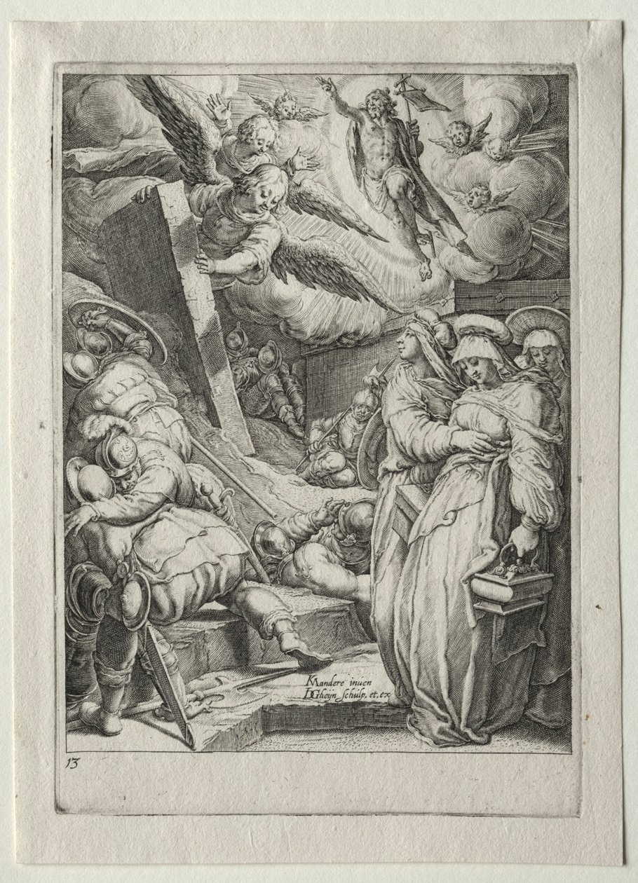 Zestaw pasyjny:  Zmartwychwstanie autorstwa Jacob de Gheyn II