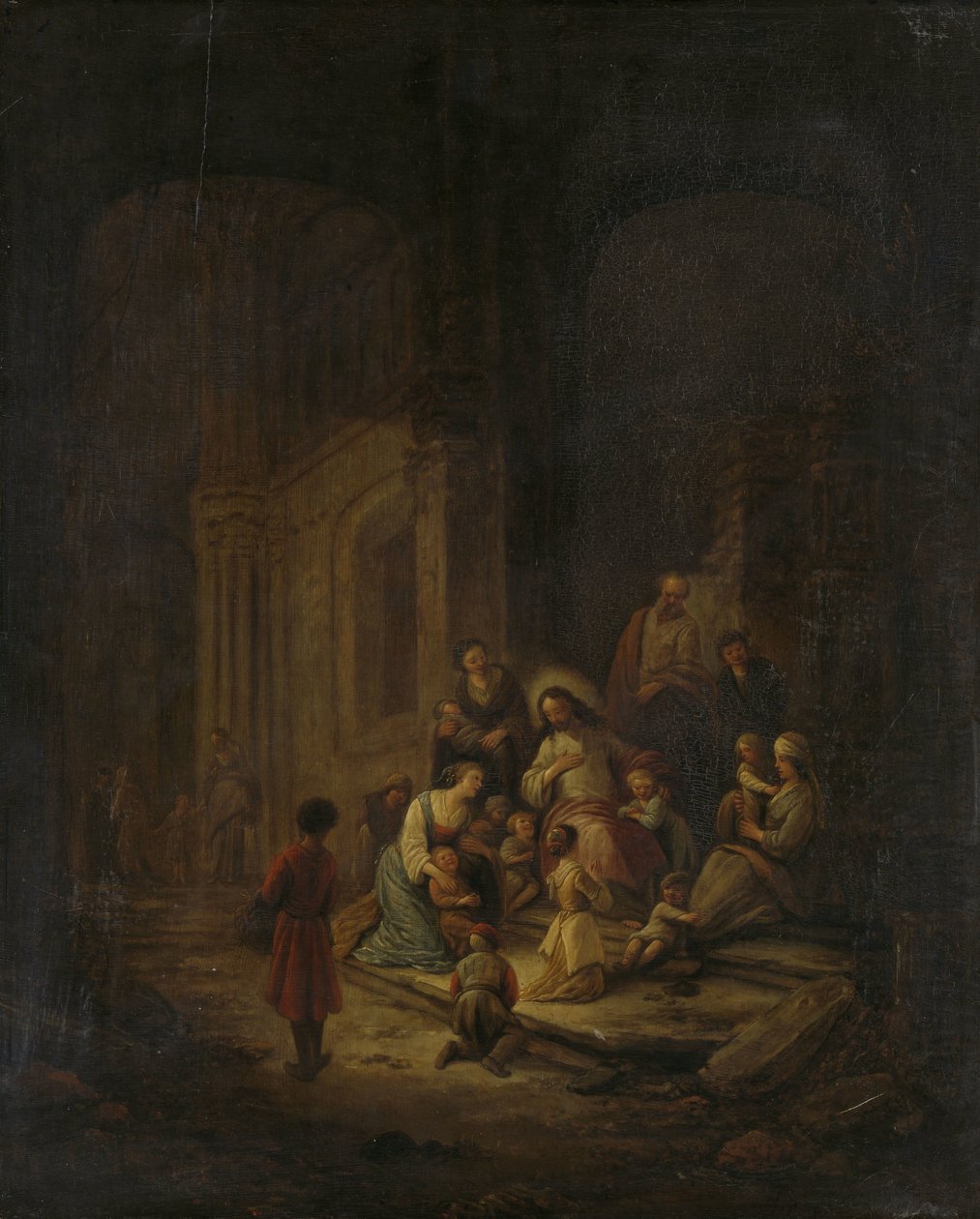 Chrystus błogosławi małe dzieci autorstwa Jacob de Wet (I)
