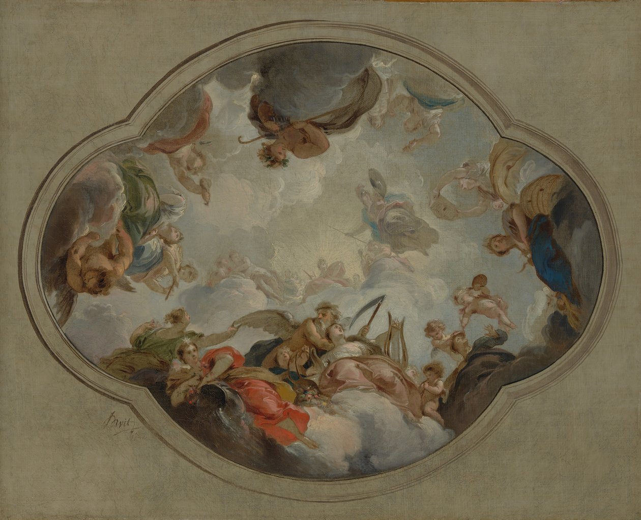 Alegoria Sztuk, 1742. autorstwa Jacob de Wit