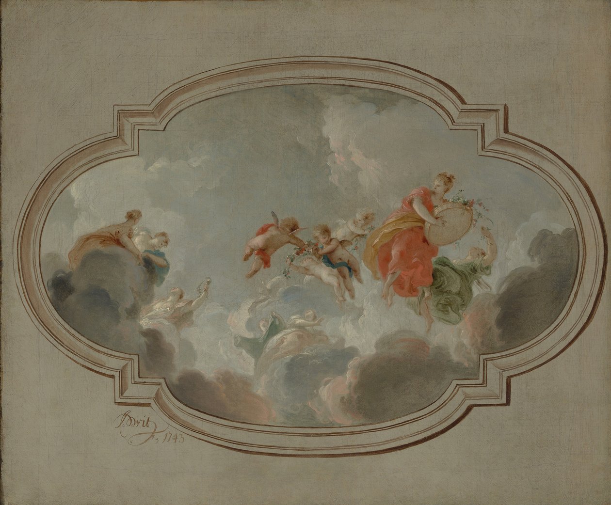 Flora i Zefir, 1743. autorstwa Jacob de Wit