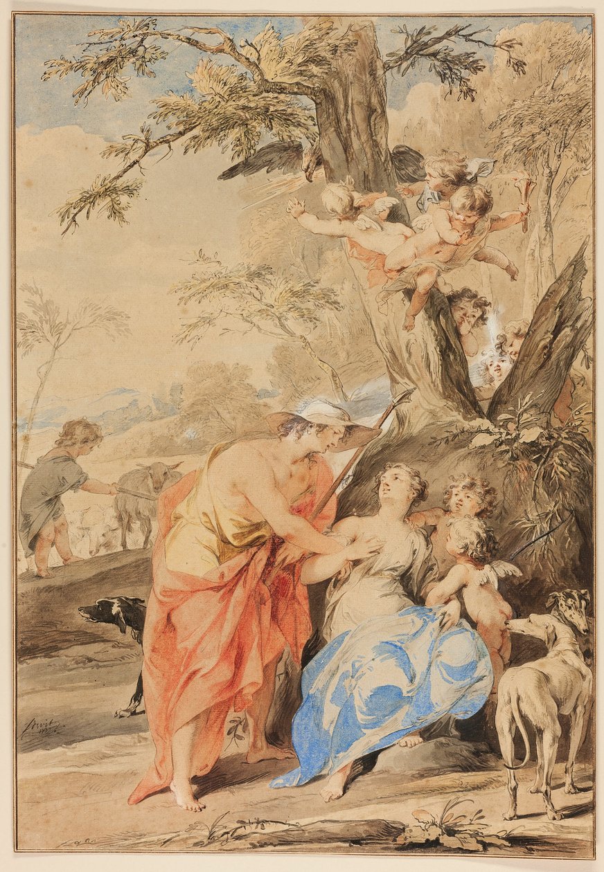 Jowisz i Mnemosyne autorstwa Jacob de Wit
