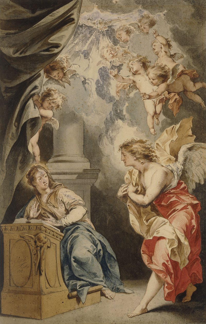 Zwiastowanie, autorstwa Jacob de Wit