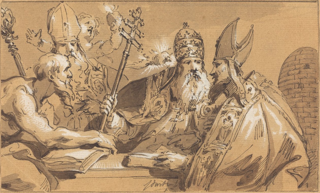 Czterej Ojcowie Kościoła autorstwa Jacob de Wit