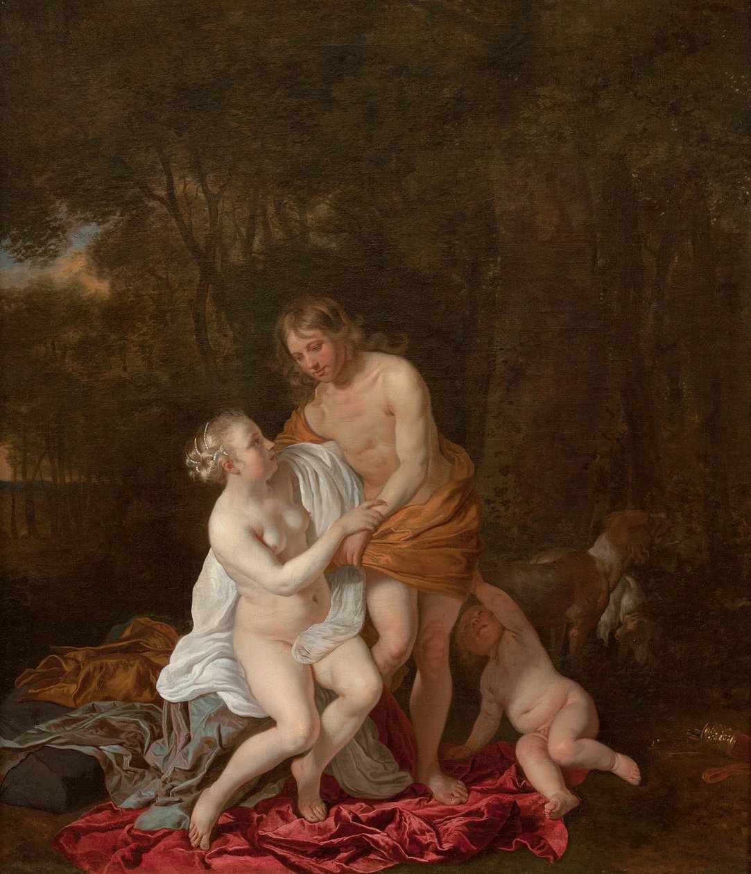 Wenus i Adonis autorstwa Jacob or Jacques van Loo