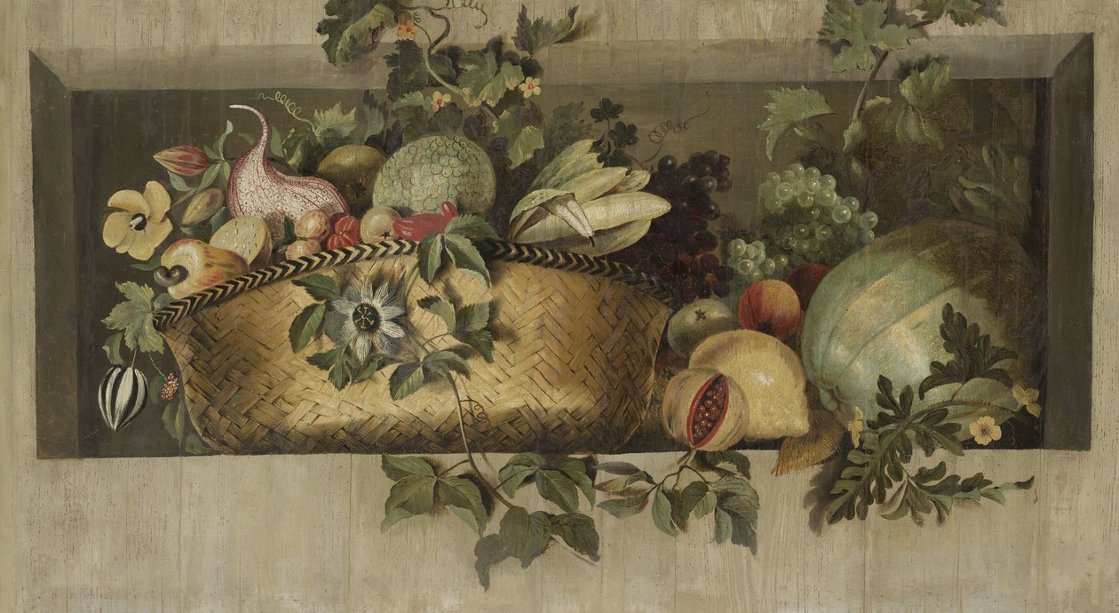 Martwa natura z owocami i girlandami kwiatów autorstwa Jacob van Campen
