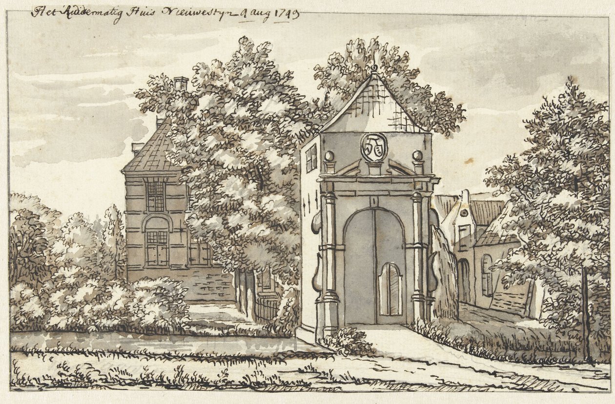 Dom Rycerski Nieuwestijn (tytuł na obiekcie) autorstwa Jacob van Liender