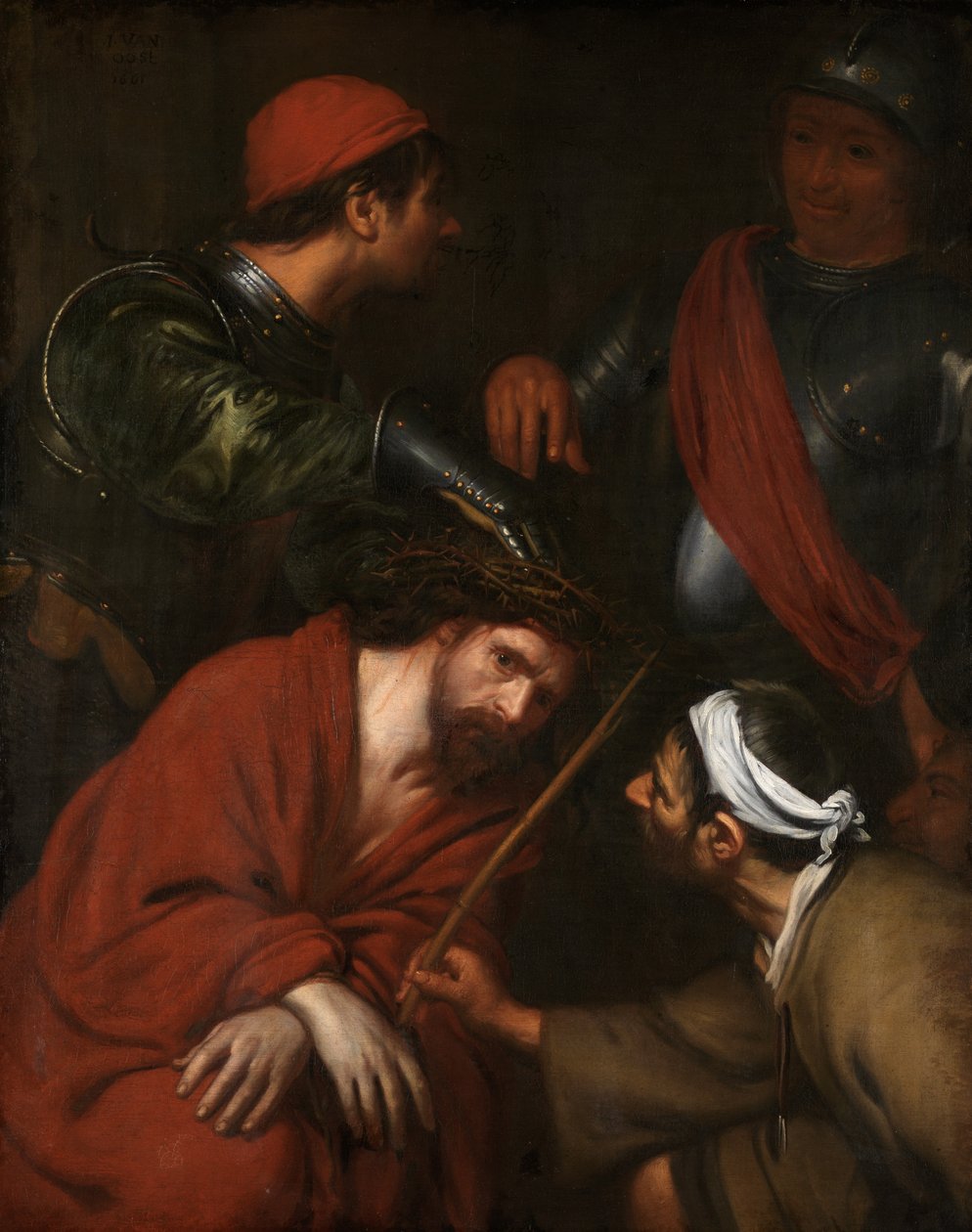 Chrystus w cierniowej koronie (olej na płótnie) autorstwa Jacob van Oost