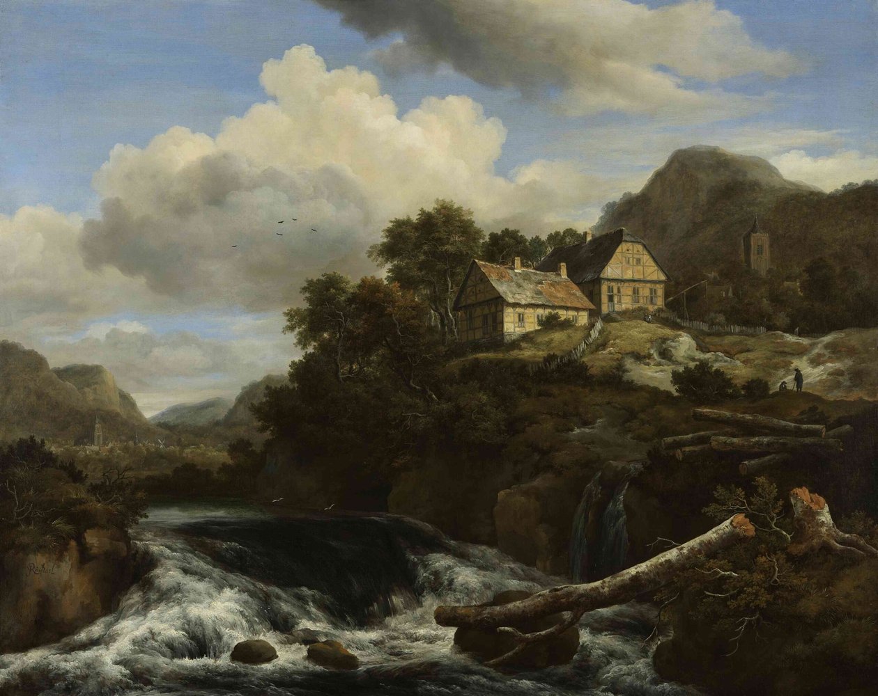 Wodospad autorstwa Jacob van Ruisdael