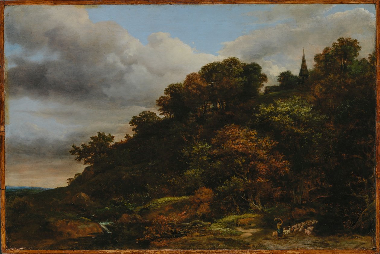 Zalesione wzgórze autorstwa Jacob van Ruisdael